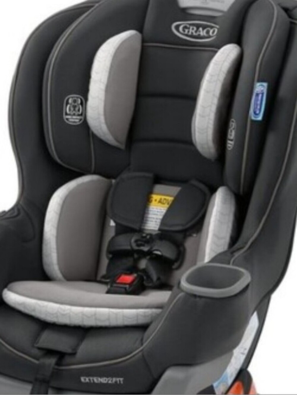 NWT Graco Car Seat Infant Insert Set Head Support 2 Piece Double Slot Gray NWT